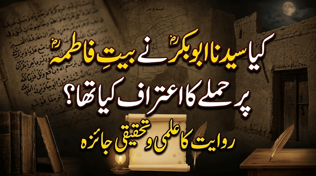 کیا سیدنا ابوبکرؓ نے بیتِ فاطمہؓ پر حملے کا اعتراف کیا تھا؟ روایت کا جائزہ
