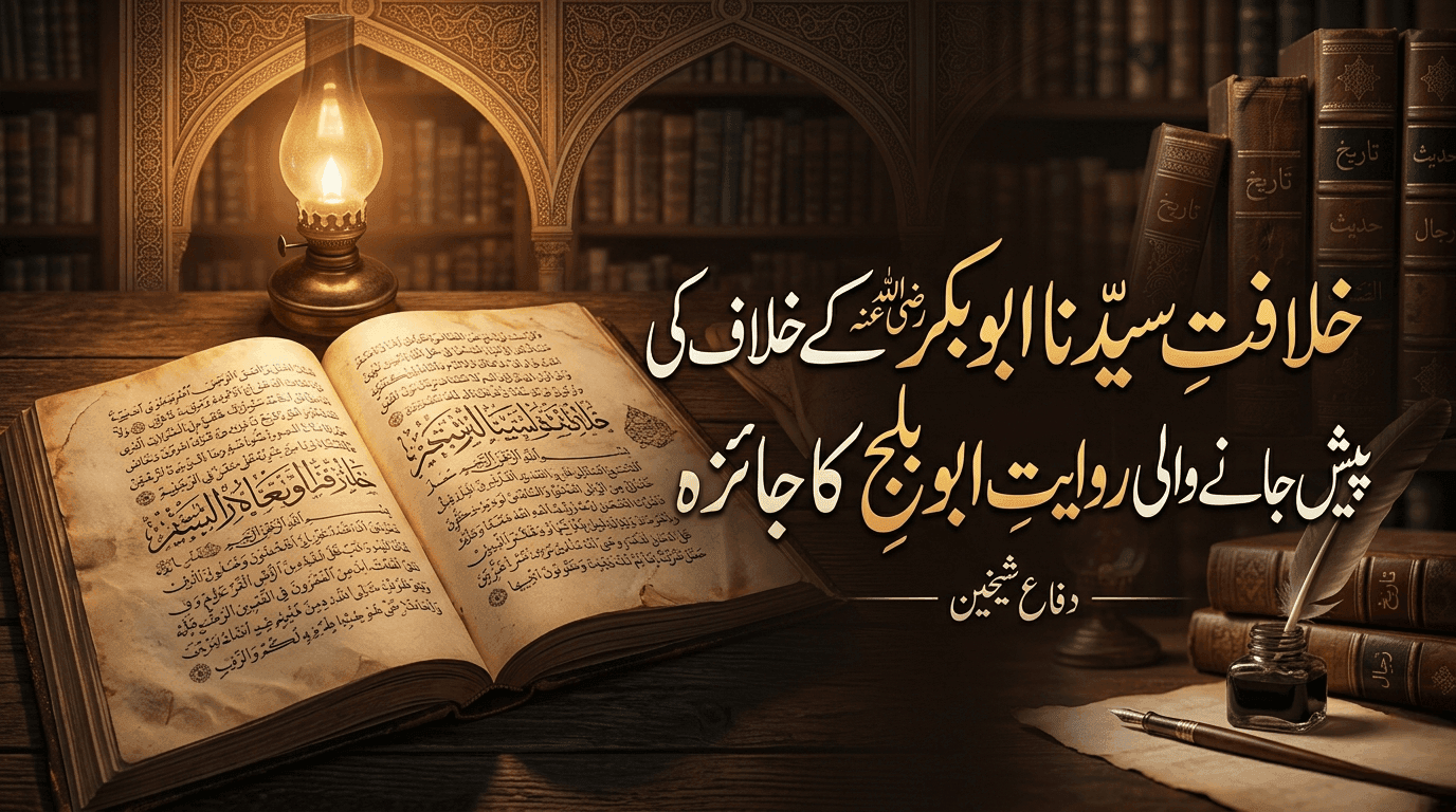 خلافتِ سیدنا ابوبکر رضی اللہ عنہ کے خلاف پیش کی جانے والی روایتِ ابو بلج کا جائزہ
