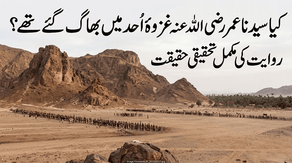 کیا سیدنا عمر رضی اللہ عنہ غزوۂ اُحد میں بھاگ گئے تھے؟ روایت کی مکمل تحقیقی حقیقت
